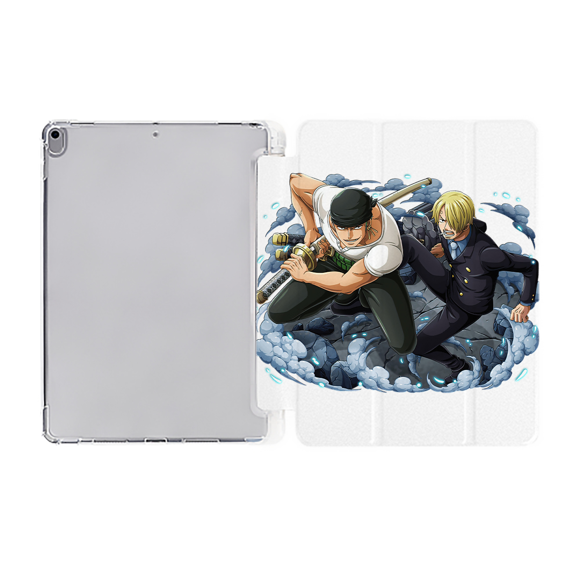 （画像用） ワンピース ロロノア・ゾロ ONE PIECE Roronoa Zoro IPad ケース ペン収納付き 三つ折りスタンド PUレザー×シリコン 対応機種9.5/10.5/10.9インチ